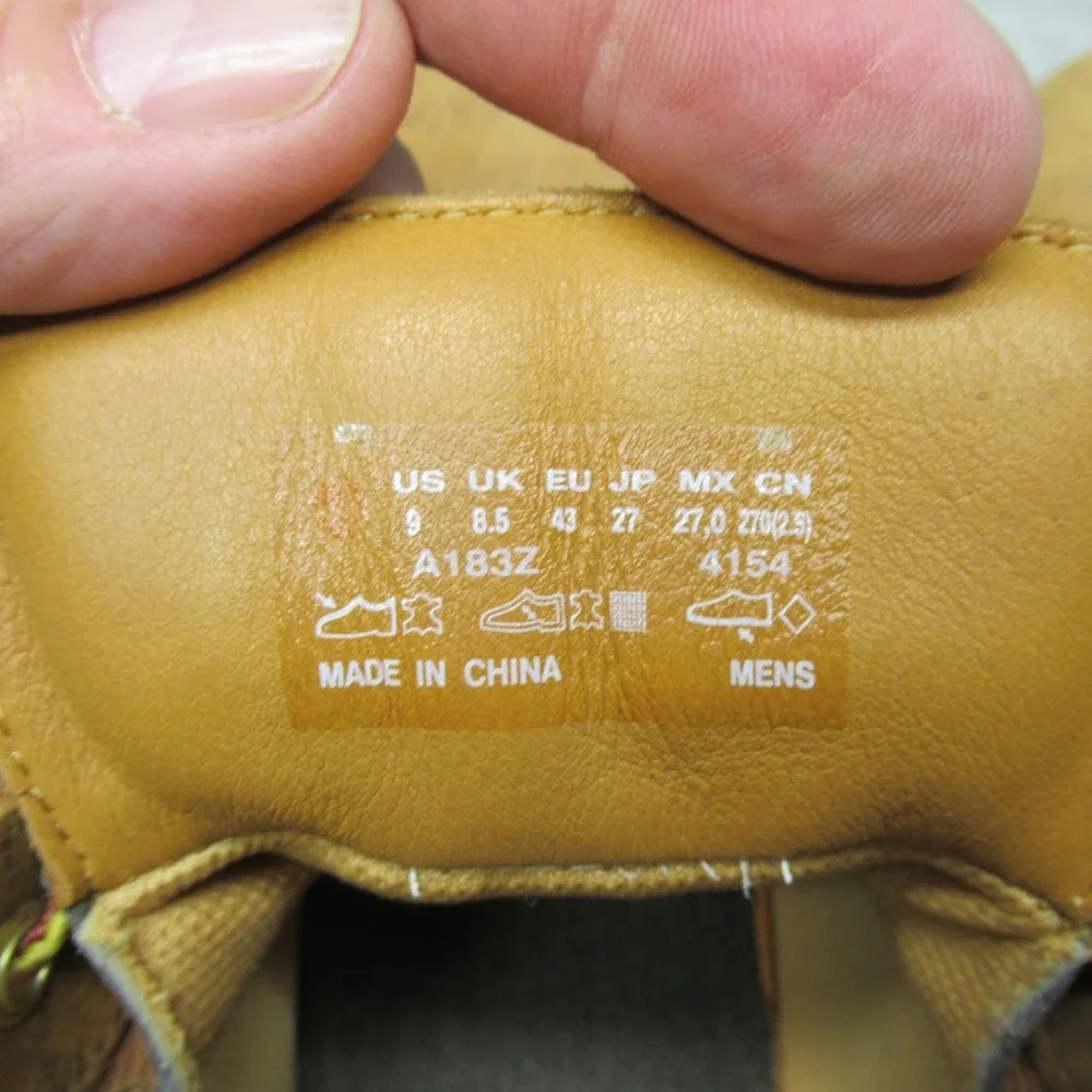 Timberland Mens Boots 9 Brown Leather Westbank Chukka Waterproof Lace-Up Outdoor